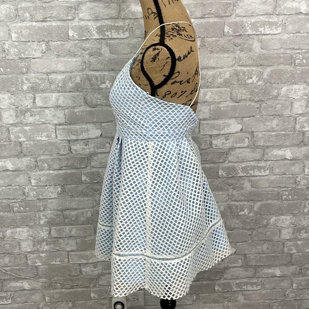 Topshop Textured Fit & Flare Mini Dress - Picture 3 of 8